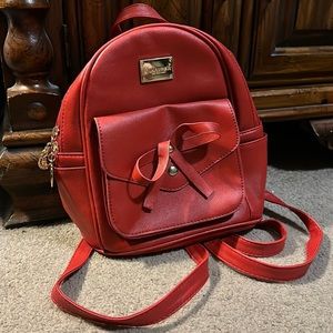 Red mini backpack